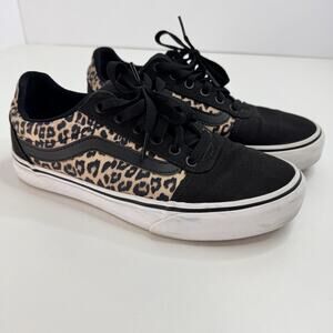Vans Old Skool sneakers leopard print Shoes Womens Size 7.5 Ortholite Sole